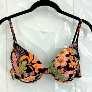 Push-up bikini top - tropical small